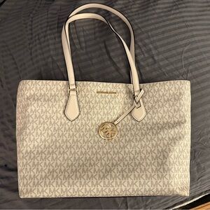 Michael Kors Cream Monogram Tote